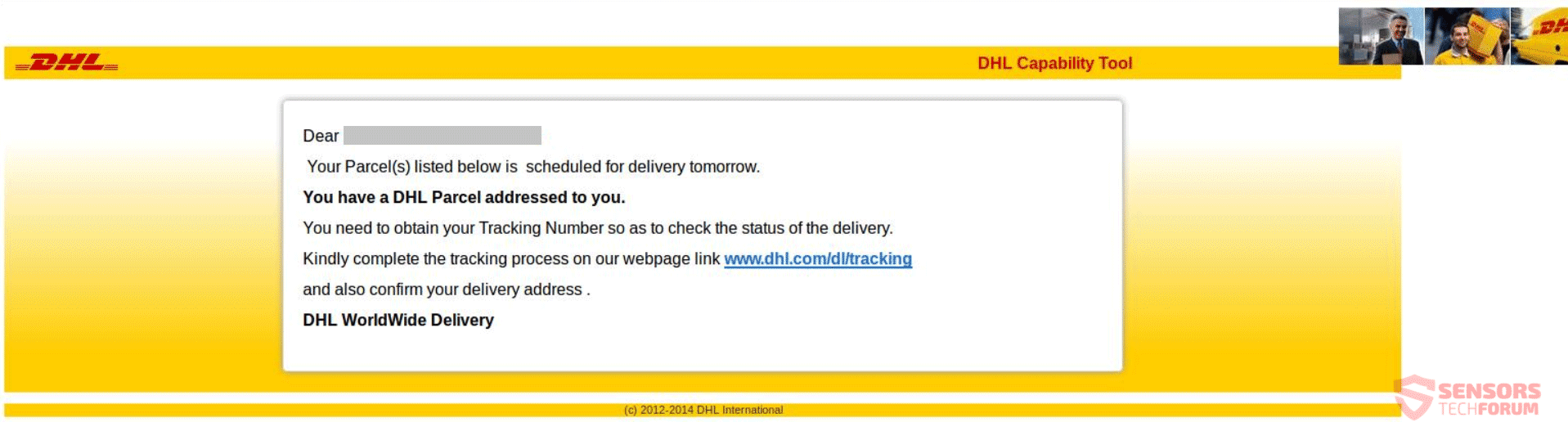 dhl phishing example