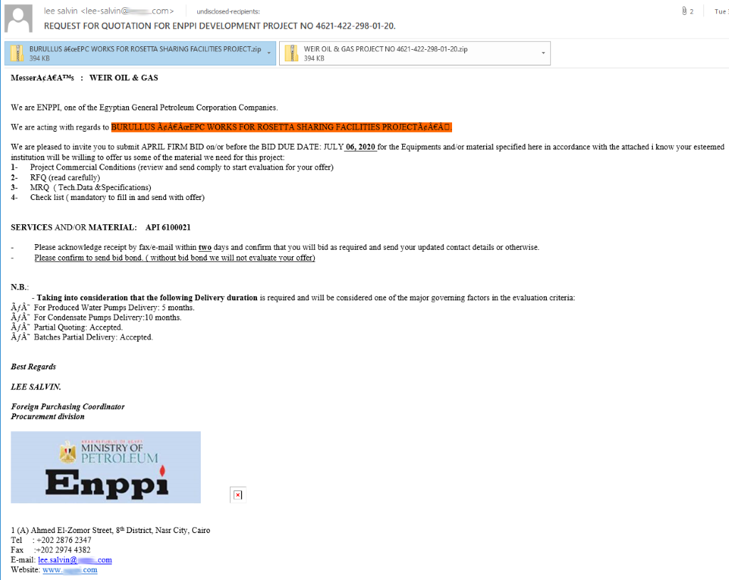 phishing example oil and gas bitdefender